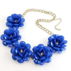 BaubleBar Blue Floral Necklace